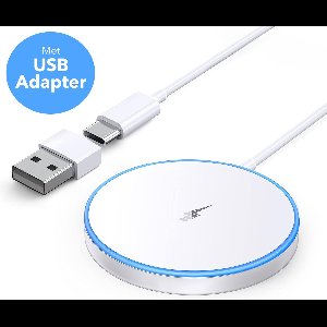 Gadgetplace Draadloze oplader 15W - Magnetisch - Geschikt voor Magsafe & iPhone 16/15/14/13/12 (Pro) series - Oplaadkabel USB C naar Magneet