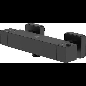 AquaVive thermostatische douchekraan Tanaro zwart 15cm