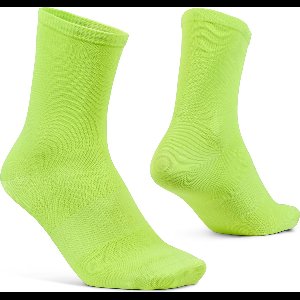 GripGrab - Airflow Lightweight Zomer Fietssokken 1 Paar Ademende Coolmax Wielersport Sokken Regular Cut - Unisex - Geel Hi-Vis - Maat M (41-44)