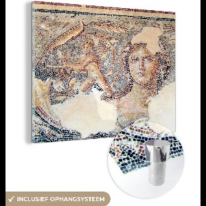 MuchoWow® Glasschilderij 40x30 cm - Schilderij acrylglas - Mozaiek - Rome - Oudheid - Foto op glas - Schilderijen