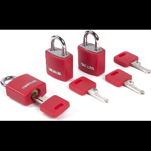 Stahlex Gekleurde aluminium hangsloten - gelijksluitend - 20 mm - 3 stuks