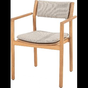 4 Seasons Levi dining tuinstoel (1 stuk) - teakhout - stapelbaar