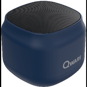 Qware - Draadloze Speaker - 5W - Draadloos- Bluetooth 5.1 - Muziek Box - Splash Proof - Knoppen - USB-C - 4h luisteren op 50% - Blauw