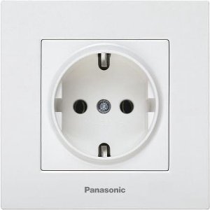 Panasonic-Stopcontact-Wit-Randaarde-Wandcontactdoos-Compleet-Karre Plus Serie