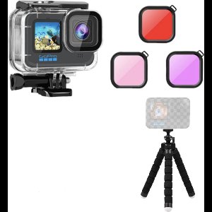 Gopro Hero 13 12 11 10 9 Diving Bundle - Duik Set voor Gopro 13 12 11 10 9 - Duikbehuizing - Gopro - Tripod - Duikfilters - Gopro Diving Case - Duiken - Freediving - Snorkelen - Watersport - Gopro Hero Diving - Duiken