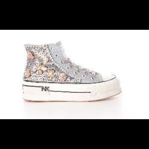 Nan-Ku dames hoge sneaker Starlink canvas gijs