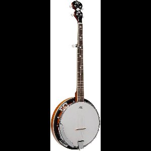 SX BJ405 5-Snarige Banjo – Naturel Satin, Matte Finish, Inclusief Gigbag