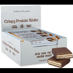 Protiplan - Crispy Protein Wafer Salted Caramel Nuts - 12 stuks - 12 x 35 g - Low carb snack - Eiwitrepen