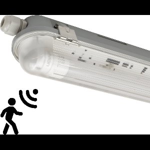Ledvion - LED TL Armatuur - 120CM - 18W - 6500K - IP65 - LED TL Buis & Bewegingssensor