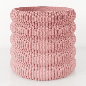 Dastium Home - Bloempot voor binnen - Roze plantenpot van bio plastic - Ø12 cm