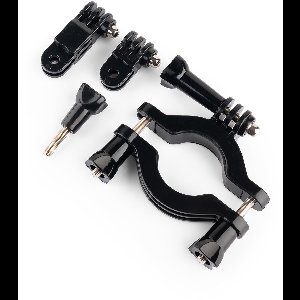 MOJOGEAR Buisklem voor GoPro kantelbaar 3 richtingen - Klein - Tussen 10 en 25 millimeter dikte - Ook voor Camera en Smarthphone - Zwart