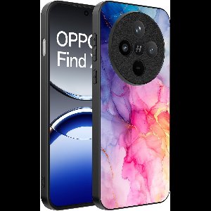 Smartphonica Telefoonhoesje Geschikt voor Oppo Find X8 Pro met marmeropdruk - TPU backcover case marble design - Regenboog geschikt voor Oppo Find X8 Pro