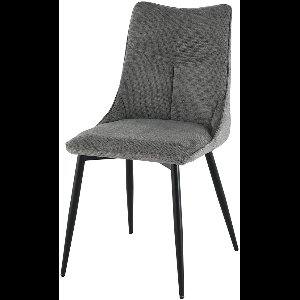 Eetkamerstoel Annecy Donkergrijs met zwart onderstel Mahom