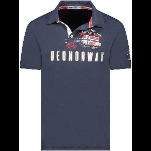 Geographical Norway Expedition Heren Polo Katoen Kason Blauw - S
