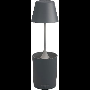 Sompex tafellamp | PEEKY | Antraciet | Oplaadbaar |Accu / De nieuwe PEEKY oplaadbare lamp creëert niet alleen een gezellige sfeer maar ondersteunt ook actief de plantengroei met zijn speciale Plant-Growing-Light / oplaadbaar / dimbaar / accu