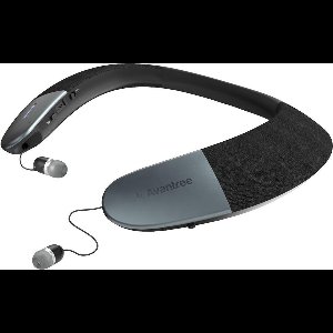 Avantree - Torus (NB05) - Superb HD Quality Wearable Speaker, Retractable Earbuds, Light Weight, aptX Low Latency, DSP with 3D Surround Sound