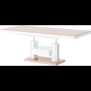Séréluxe Uitklapbare Salontafel tot Eettafel Cappuccino - Stijlvol & Praktisch Design | NoaHome