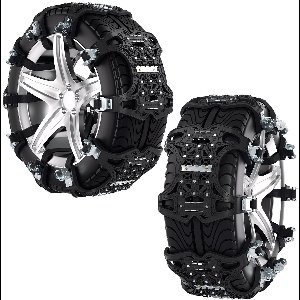 12 stuks Sneeuwkettingen, autosneeuwketting voor banden, universele winterbandkettingen, sneeuwkettingen geschikt voor bandbreedte 165-285 mm voor de meeste auto's SUV/MVP/vrachtwagens