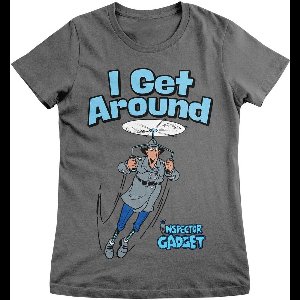 Inspector Gadget Damen T-Shirt I Get Around Girly Tee CPLG-5-IG001-H60-4 DarkGrey-M