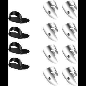 JHubers Goods - Verstelbare Vinger Plectrums Set - 12 Stuks voor Gitaar, Banjo, Harp, Bas