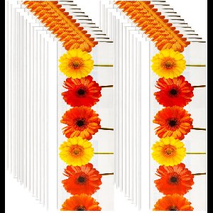 24Pcs Window Fly Trap Sticker for Indoors, Flower Stylized Transparent Fly Glue Traps Fly Paper Sticky Strips for Home School Restaurant Canteen