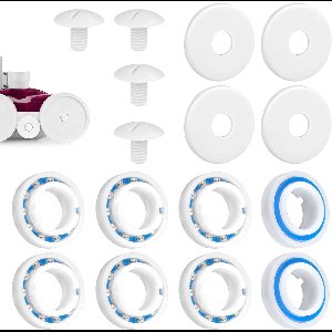 Pool Cleaner Conversion Kit, Includes 8 Pieces Wheel Ball Bearings C60 4 Wheel Screws C55 and 4 Rings C64 Pool Cleaner Replacement Parts Suitable for Polaris 280 180 Smooth Rotation