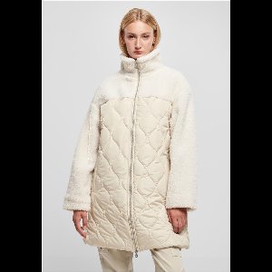 Urban Classics - Oversized Sherpa Quilted Winterjas - 4XL - Wit