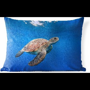 Buitenkussens - Tuin - Schildpad in de oceaan - 50x30 cm