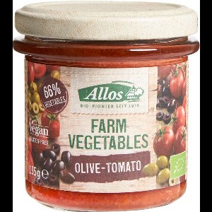 Allos Farm vegetables tomaat & olijf 135 gram