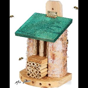 Mrs. Jones Collection Insectenhotel wilde bijen - Wespen - Natuur - Groen - 225x16x85 cm .