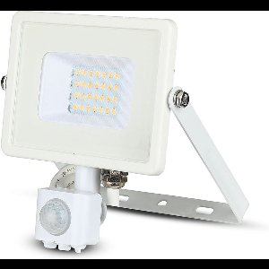V-TAC VT-20-S-W LED Draaibare Schijnwerper - Samsung - PIR Sensor - IP65 Waterdicht - Wit - 20W - 1600 Lumen - 4000K