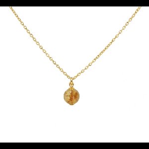 ARLIZI 2340 Ketting citrien hanger - verguld - 44 cm