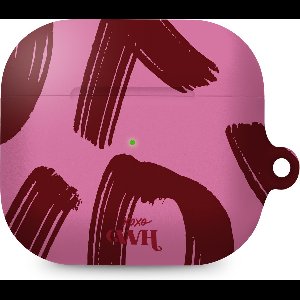 xoxo Wildhearts hoesje geschikt voor AirPods 3 - Can't Talk Now Pink - Ook als telefoonhoesje verkrijgbaar - schokbestendige case - koptelefoonhoesje - Matte afwerking - Beschermhoes met tekst opdruk - print - roze / paars / burgundy