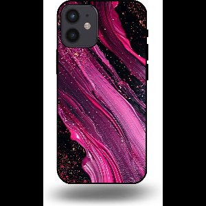 Smartphonica Telefoonhoesje geschikt voor iPhone 12 Mini met marmer opdruk - TPU backcover case marble design - Paars Roze geschikt voor iPhone 12 Mini