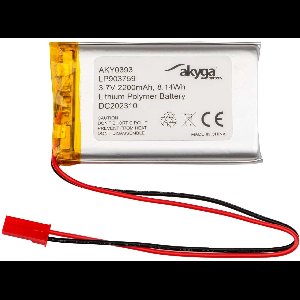Akyga LP903759 Accupack Batterijgrootte: Speciaal LiPo 3.7 V 2200 mAh