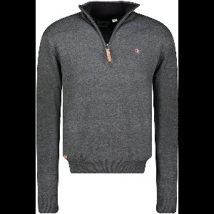 Geographical Norway Fregate Heren Trui Opstaande Kraag Grijs - L