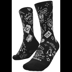 Wabiks Run Tattoo Crewsokken Zwart EU 39-42 Man,Vrouw