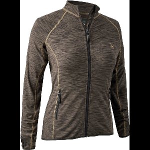 Deerhunter Lady Insulated Fleece Brown melange maat outdoorvest warme vest Scandinavishe vest maat 36