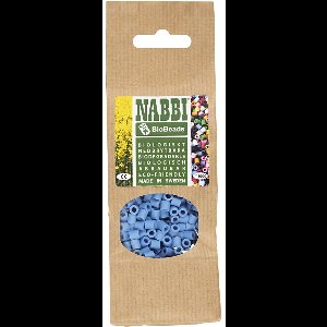 BioBeads van NABBI, afm 5x5 mm, gatgrootte 2.5 mm , blauw, 1000 stuk