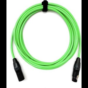 Tasker-Neutrik-XLR-XLR-microfoonkabel-audiokabel-T32MBAG09FBAGGR-Kleur: Fluo Green-Lengte 9 meter-Handgemaakt NL