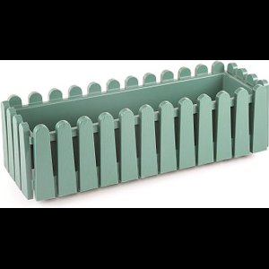 bloembak groen Istanbul 9L voor vensterbank & balkon 55x20 met waterdrainage
