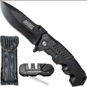 AdroitGoods Survival Zakmes - Nova X47 - Survival mes - Jachtmes - Staal en Titanium - Camping