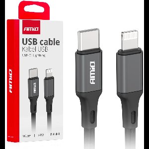 AMiO USB-C naar Lightning Kabel 20W 100cm FullLINK - Hoogwaardige Snellader Oplaadkabel Snoer