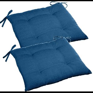 Hesperide tuinstoelkussen - 2x - blauw - uv-bestendig - 40 x 4 cm - water en uv-bestendig