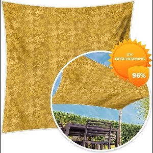 MuchoWow® - Schaduwdoek - Kunst - Geel - Symbolisme - Gustav Klimt - 96% UV-bestendig - Hoogwaardig polyester - Zonnedoek - Weerbestendig - Tuin - Tarp - 300x300 cm