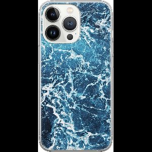 Leuke Telefoonhoesjes - Hoesje geschikt voor iPhone 13 Pro - Oceaan - Soft case - TPU - Natuur - Blauw