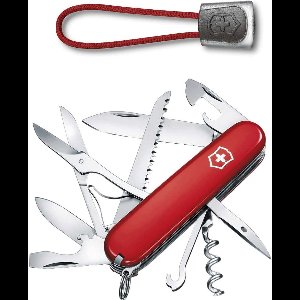 Victorinox Huntsman Zwitsers Zakmes+lanyard - 15 Functies - Rood/rood