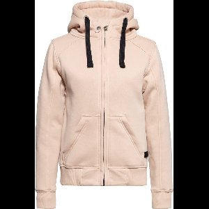 Queen Kerosin Damen Sweatjacke mit Kapuze Beige-XS
