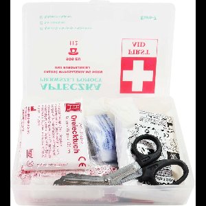 AMiO EHBO Doos Uitgebreide Reis EHBO-Set Europese Unie Standaard / Goedgekeurd 13 Delig Transparant-Wit