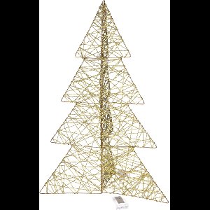 Countryfield Lichtboom/kerstboom - 76 cm - goud - metaal - 60 leds